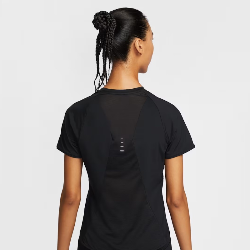 Jual Baju Lari Wanita Nike Wmns Dri-Fit Short Sleeve Running Top Black Original Hm9699-010 - hoopspoint.com