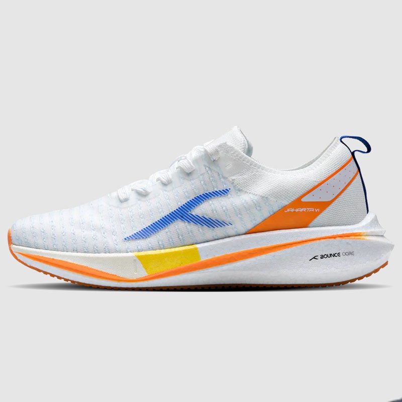 Jual Sepatu Lari Hundred Jakarta V1 White-Blue-Orange Original Hrfs-4M143-3 - hoopspoint.com