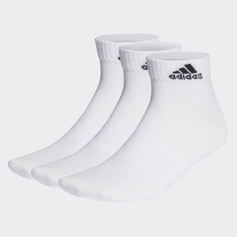Jual Kaos Kaki Lari Adidas Thin And Light Ankle Socks 3 Pairs White-Black Original Ht3468 - hoopspoint.com