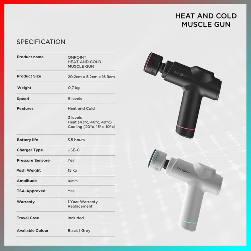 Jual Peralatan Lari Onpoint Onpoint Forge Heat & Cold Muscle Gun Black Original Hxr-B330-A - hoopspoint.com