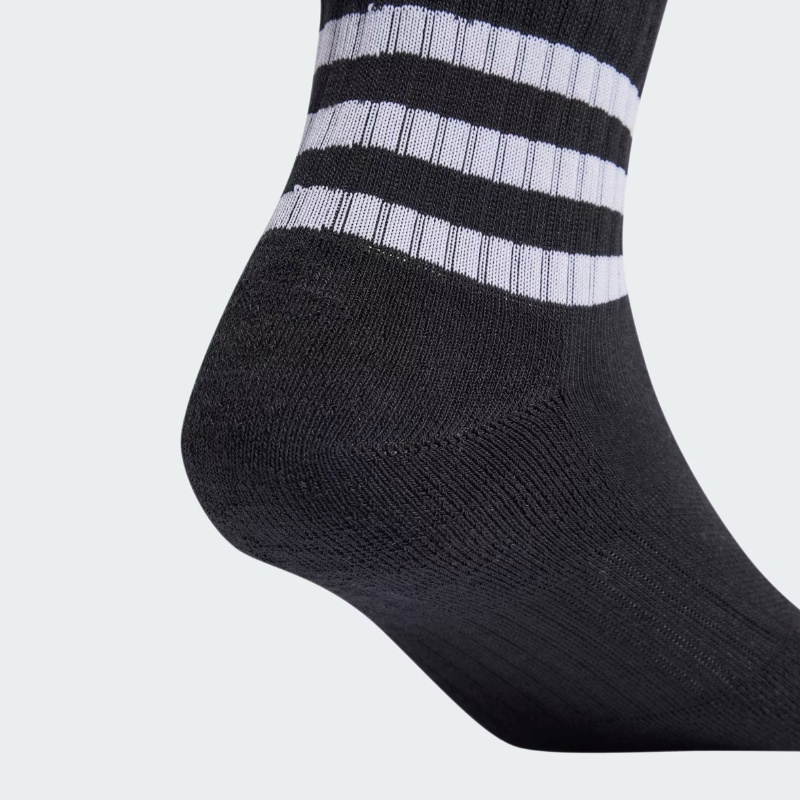 Jual Kaos Kaki Lari Adidas 3-Stripes Cushioned Sportswear Low-Cut Socks 3 Pairs Black-White Original Ic1317 - hoopspoint.com