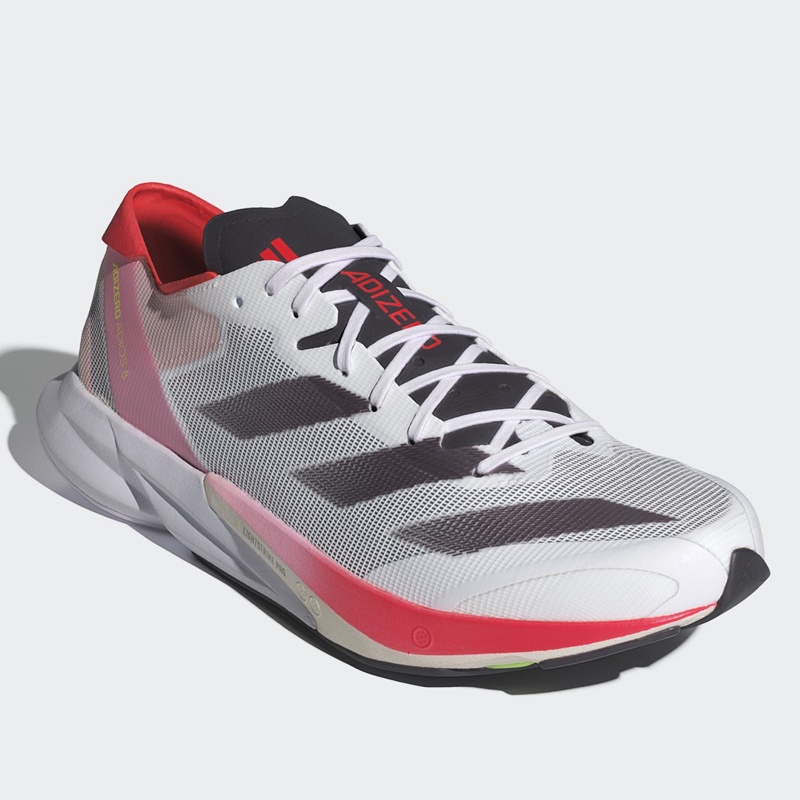 Jual Sepatu Lari Adidas Adizero Adios 8 White Red Original Id3630 - hoopspoint.com