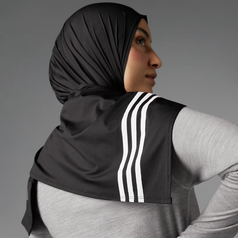 Jual Aksesoris Lari Wanita Adidas Wmns Own The Run 3-Stripes Hijab Black Original Ik5001 - hoopspoint.com