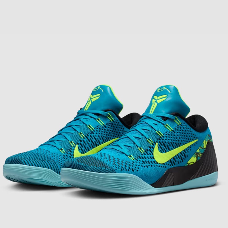 Jual Sepatu Basket Nike Kobe 9 Elite Low Protro' Neo Turquoise And Volt Original Io3673-400 - hoopspoint.com