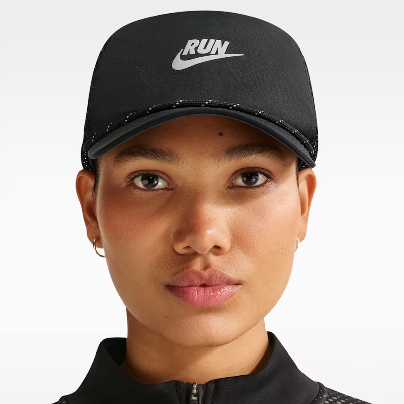 Jual Topi Lari Nike Unisex Dri-Fit Pro Cap Us Fb Running Swoosh Black Original Io8269-010 - hoopspoint.com