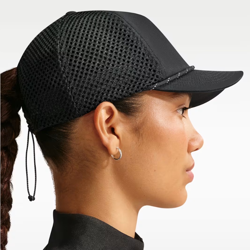 Jual Topi Lari Nike Unisex Dri-Fit Pro Cap Us Fb Running Swoosh Black Original Io8269-010 - hoopspoint.com