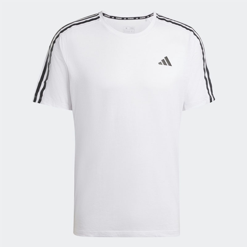 Jual Baju Lari Adidas Own The Run E 3Stripes Tee White Original Iq3835 - hoopspoint.com