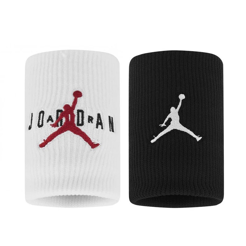 Jual Aksesoris Basket Air Jordan Jumpman Terry Wrist Bands 2Pk Black White Original J.100.7579.068.Os - hoopspoint.com