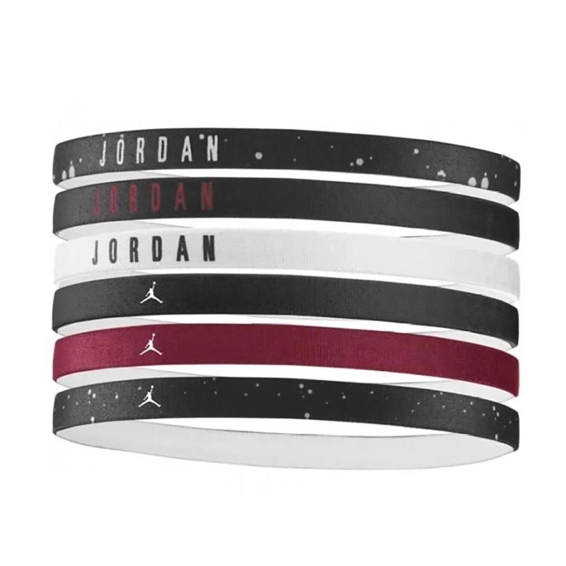 Jual Aksesoris Basket Air Jordan Elastic 6Pk Headband Black Red Original J.100.7584.091.Os - hoopspoint.com