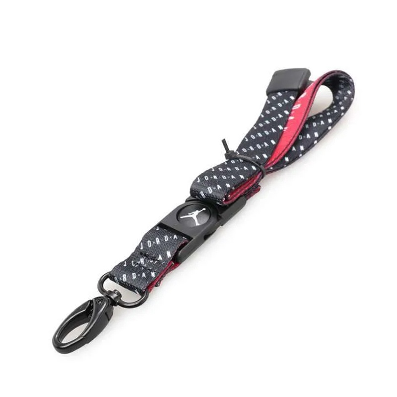 Jual Aksesoris Basket Air Jordan Jordan Premium Lanyard Printed Reversible Black Red Original J.100.8289.043.Ns - hoopspoint.com