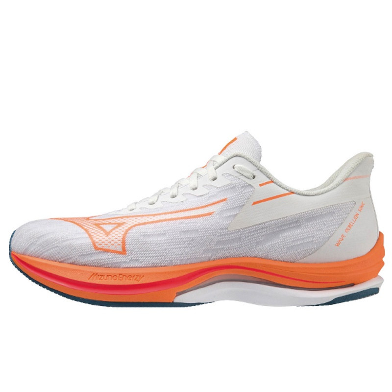 Jual Sepatu Lari Mizuno Wave Rebellion Sonic White Orange Original J1Gc233054 - hoopspoint.com