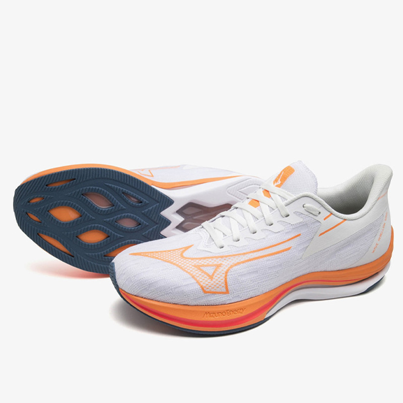 Jual Sepatu Lari Mizuno Wave Rebellion Sonic White Orange Original J1Gc233054 - hoopspoint.com