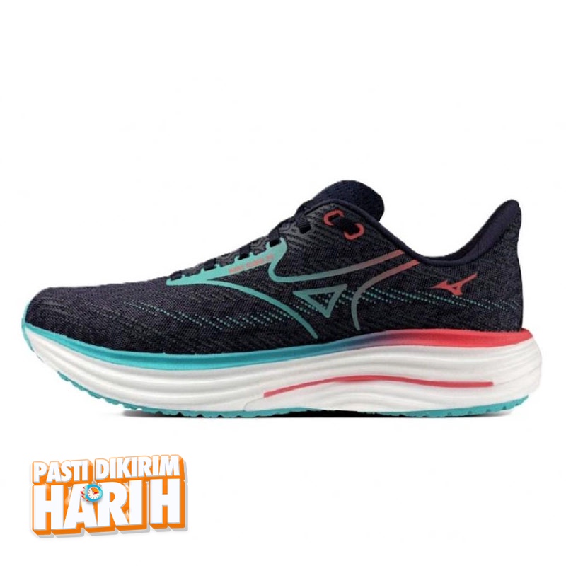 Jual Sepatu Lari Mizuno Wave Rider 29 Odyssey Gray-Capri Breeze-Calypso Coral Original J1Gc250301 - hoopspoint.com