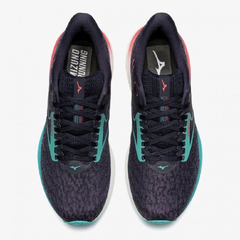 Jual Sepatu Lari Mizuno Wave Rider 29 Odyssey Gray-Capri Breeze-Calypso Coral Original J1Gc250301 - hoopspoint.com