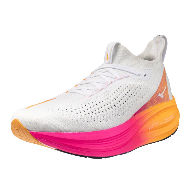 Jual Sepatu Lari Mizuno Neo Vista 2 White-White-Pink Tetra Original J1Gc254704 - hoopspoint.com
