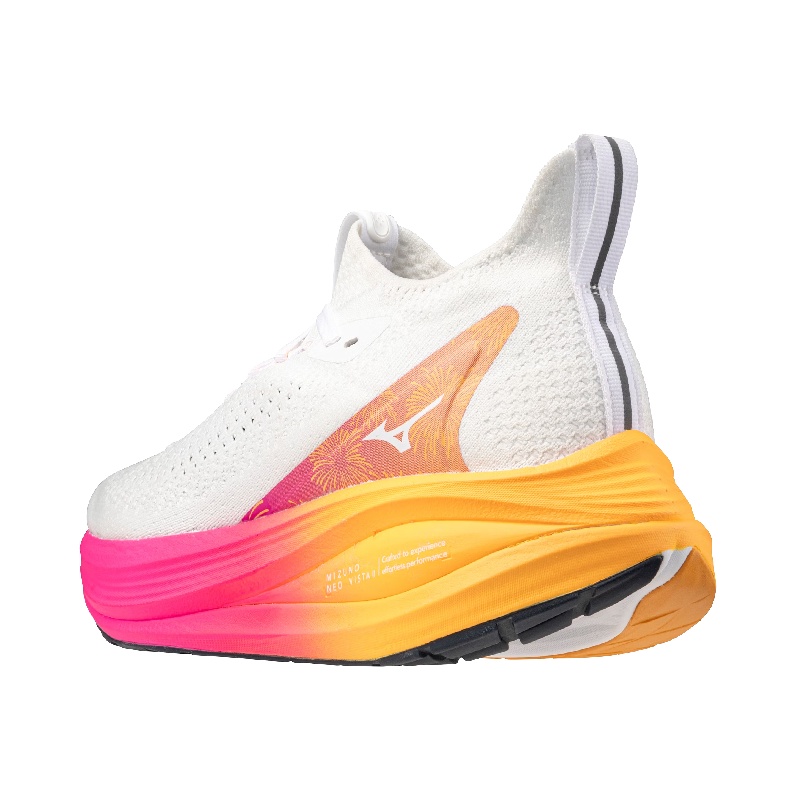 Jual Sepatu Lari Mizuno Neo Vista 2 White-White-Pink Tetra Original J1Gc254704 - hoopspoint.com