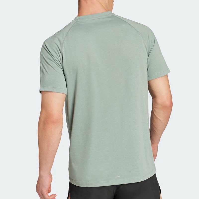 Jual Baju Lari Adidas Own The Run E 3Stripes Tee Silver Green Original Jd2314 - hoopspoint.com
