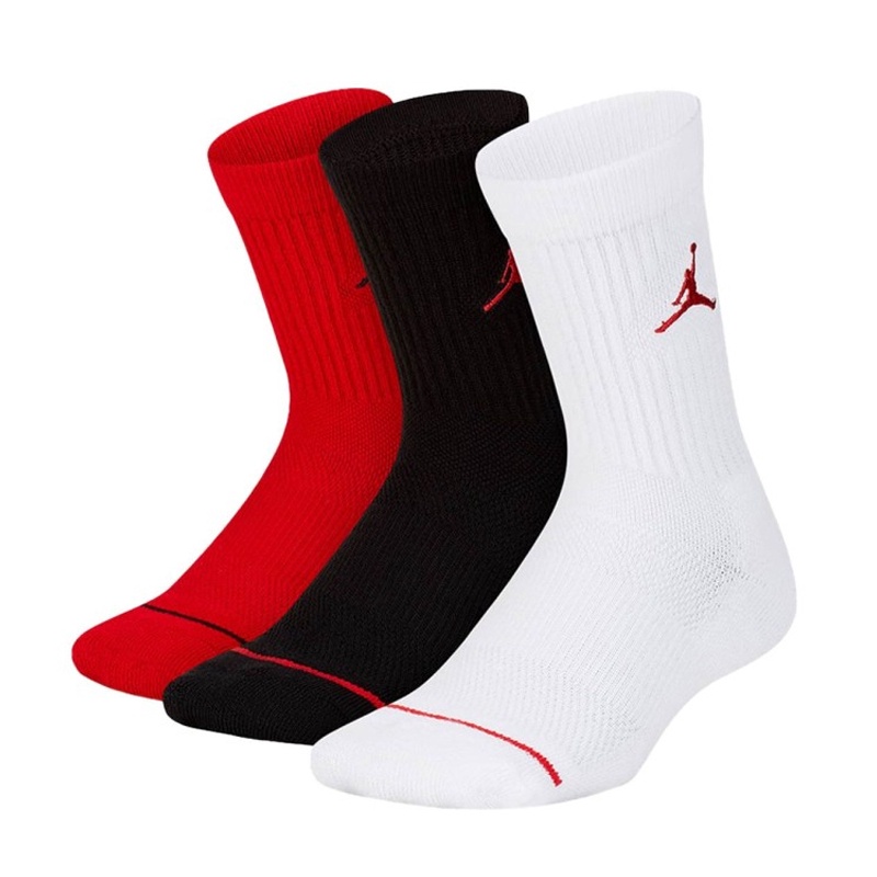 Jual Kaos Kaki Basket Air Jordan Kids 3Pk Crew Socks Multicolor Original Jdkwj0010R78 - hoopspoint.com