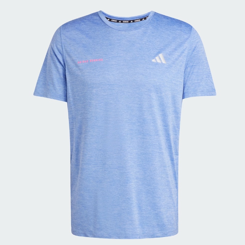 Jual Baju Lari Adidas T-Shirt Melange Own The Run Blue Fusion Original Jl8725 - hoopspoint.com