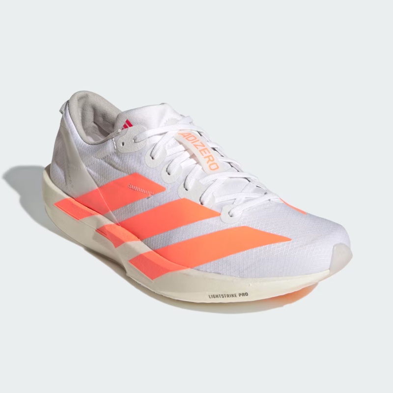 Jual Sepatu Lari Adidas Adizero Adios 9 Cloud White - Lucid Orange - Lucid Red Original Jq0777 - hoopspoint.com