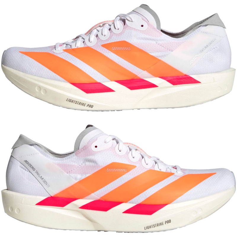 Jual Sepatu Lari Adidas Adizero Takumi Sen 11 Cloud White - Lucid Orange - Lucid Red Original Jq0780 - hoopspoint.com
