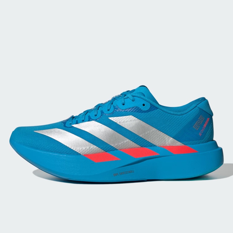 Beli Sepatu Lari Adidas Adizero Evo Sl Woven Solar Blue - Silver Metallic - Lucid Red Original Jr2023