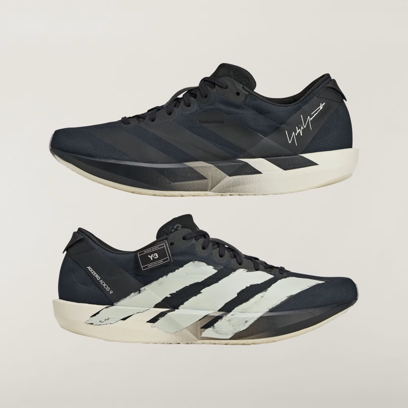 Jual Sepatu Lari Adidas Y-3 Adios 9 Black - Black - Off White Original Jr6652 - hoopspoint.com