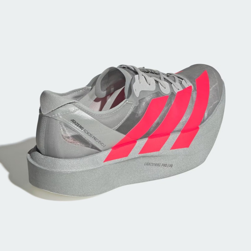 Jual Sepatu Lari Adidas Adizero Adios Pro Evo 2 Silver Metallic - Lucid Red - Grey Two Original Jr7259 - hoopspoint.com