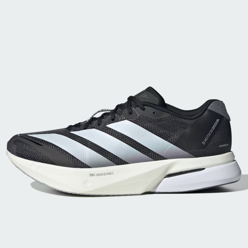 Jual Sepatu Lari Adidas Adizero Boston 13 Core Black - Cloud White - Grey Five Original Js4938 - hoopspoint.com