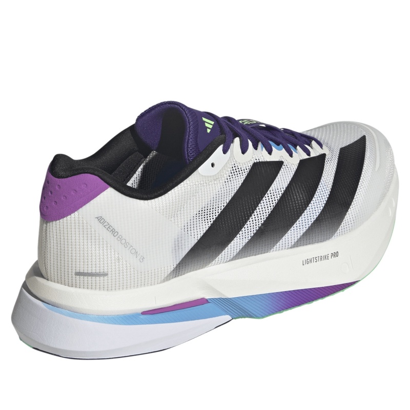 Jual Sepatu Lari Adidas Adizero Boston 13 Core White Core Black - Lime Burst Original Js4946 - hoopspoint.com