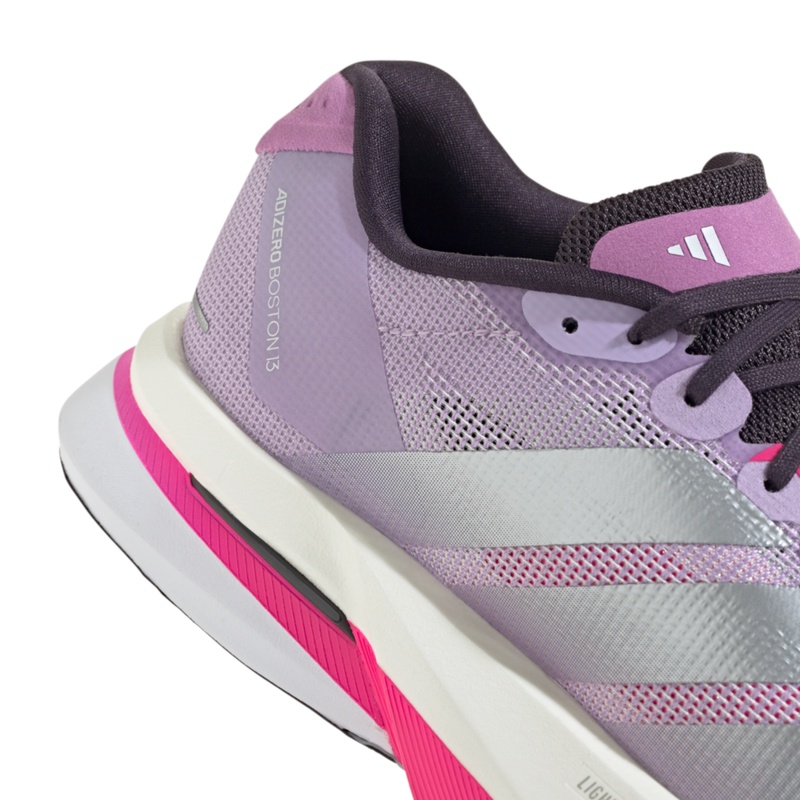 Jual Sepatu Lari Wanita Adidas Wmns Adizero Boston 13 Powder Plum - Silver Metallic - Shock Pink Original Js4955 - hoopspoint.com