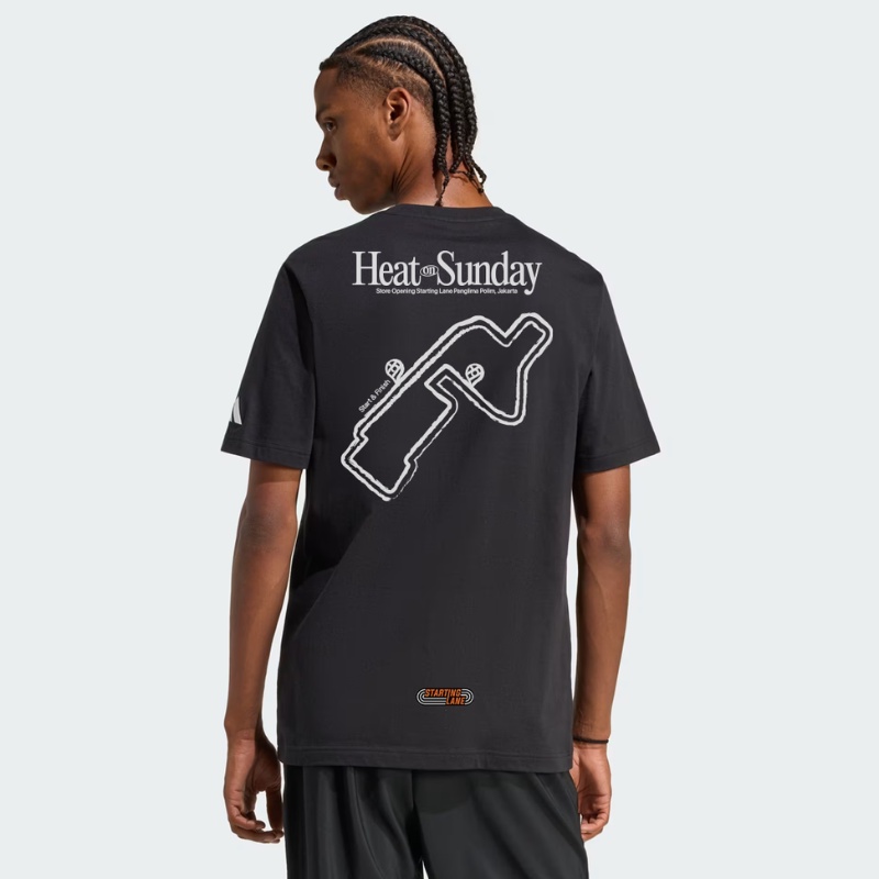 Jual Baju Lari Adidas Blank Tee X Heat On Sunday Black Original Kc6386 - hoopspoint.com
