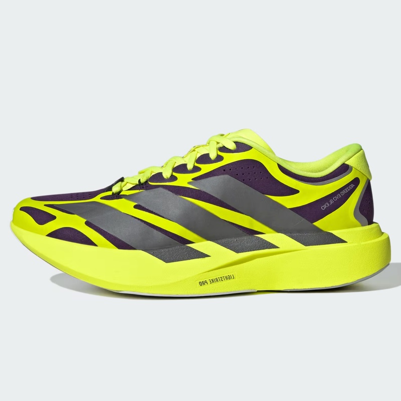 Beli Sepatu Lari Adidas Adizero Evo Sl Exo Aurora Plum - Iron Metallic - Solar Yellow Original Ki4772