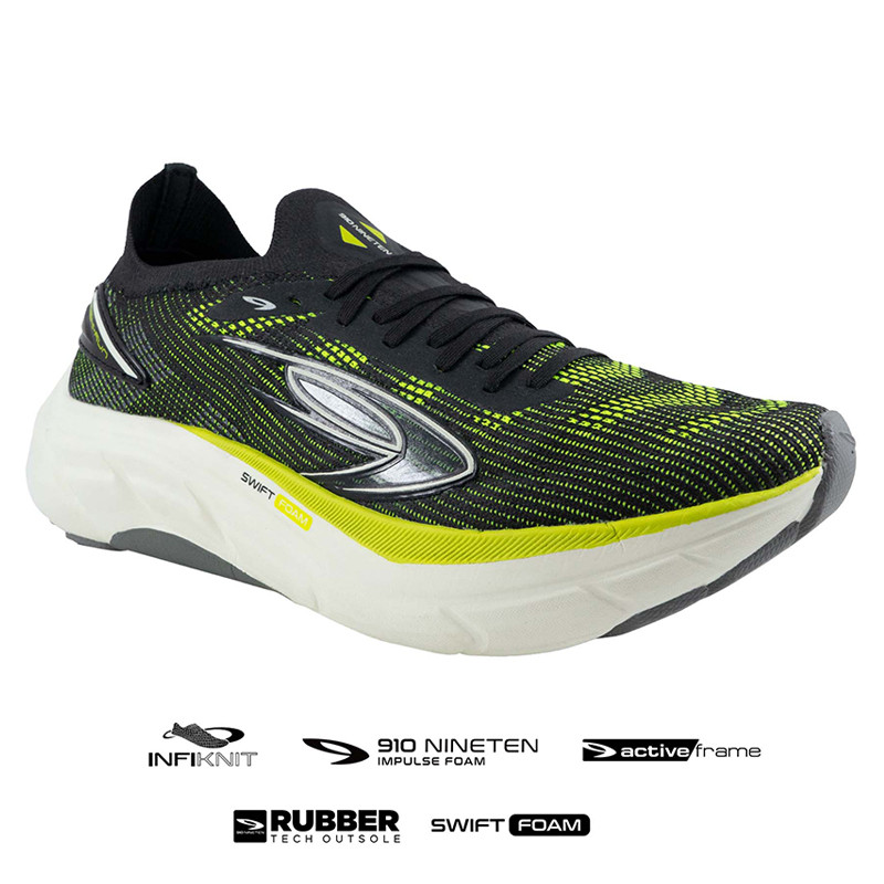 Jual Sepatu Lari Nineten Kishi Run Black Original Kishirun-Black - hoopspoint.com