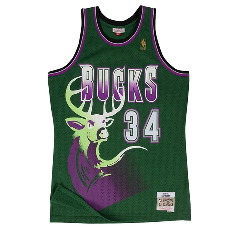 Jual Baju Basket Mitchell N Ness Milwaukee Bucks Ray Allen Swingman Jersey Green Original Mbudkgn96Ral - hoopspoint.com