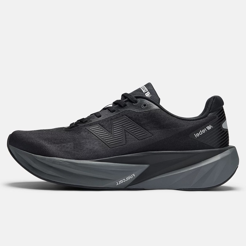 Beli Sepatu Lari New Balance Fuelcell Rebel V5 Black With Castlerock And Silver Metallic Original Mfcxlc5