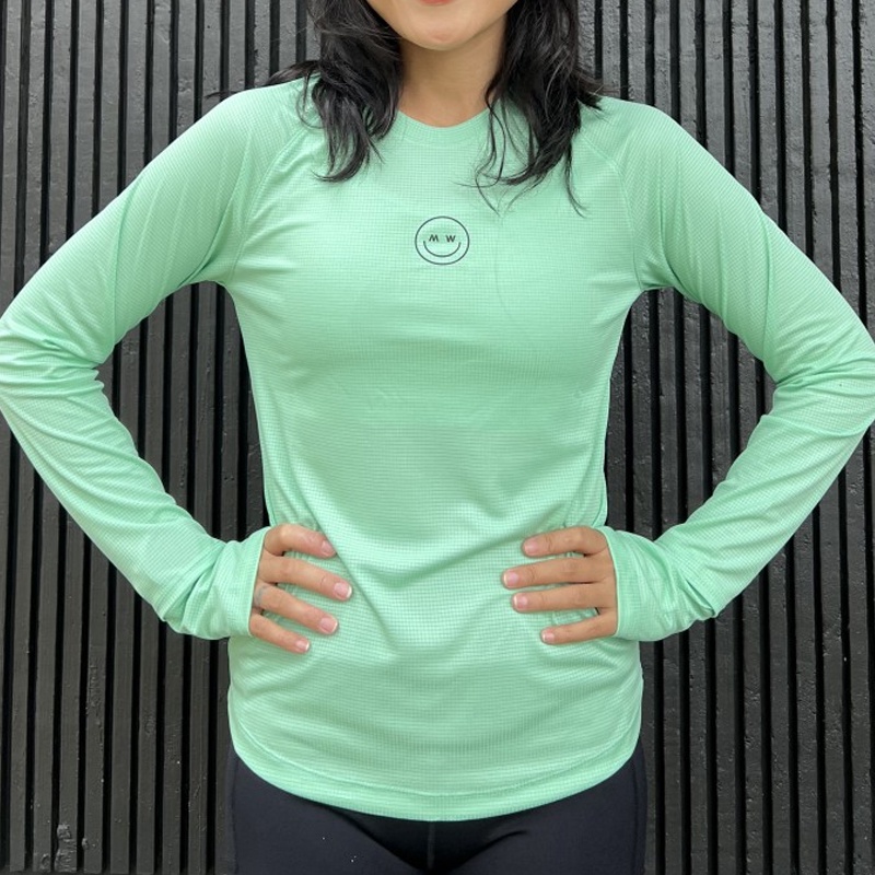 Jual Baju Lari Wanita Made For Women Wmns Sweat Run Long Sleeve Mint Green Original Mw-Sweatrun-Ls-Mg - hoopspoint.com