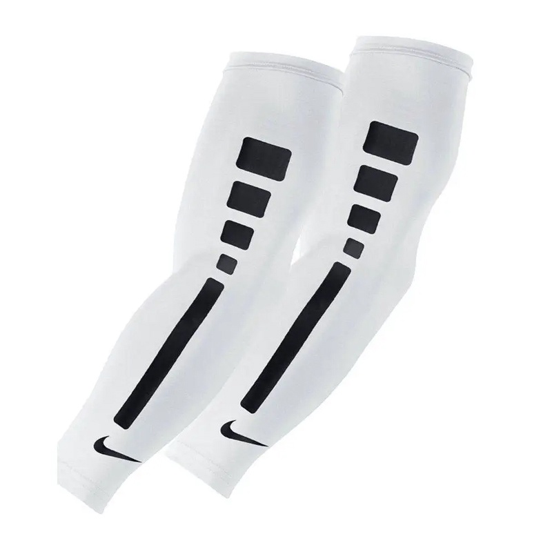 Jual Aksesoris Basket Nike Pro Elite Sleeves 2.0 White/Black Original N.000.2044.127.Lx - hoopspoint.com