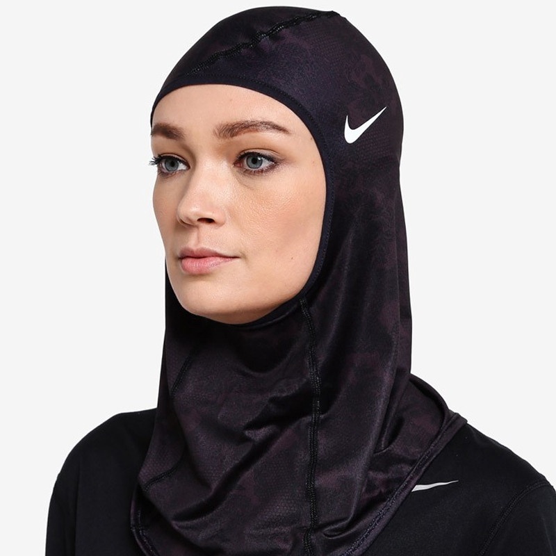 Jual Aksesoris Basket Nike Pro Printed Hijab Black Original N0000584928Ml - hoopspoint.com