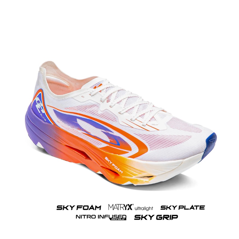 Jual Sepatu Lari Nineten Geist Ekiden Elite X Putih-Orange-Ungu Original N010825100402 - hoopspoint.com