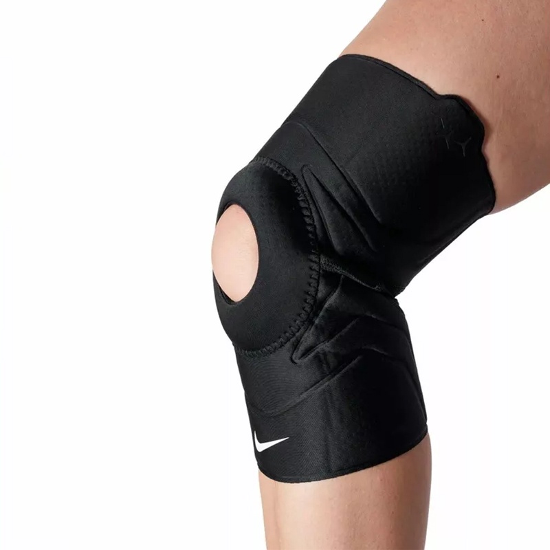 Jual Aksesoris Training Nike Pro Open Patella 3.0 Knee Sleeves Black Original N1000675010 - hoopspoint.com