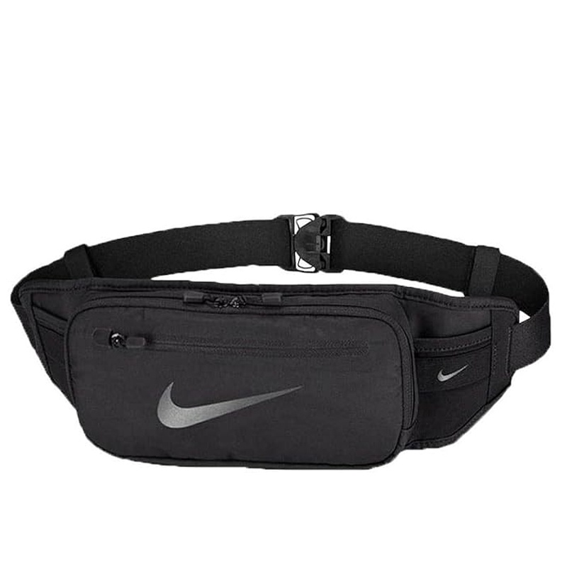 Jual Tas Lari Nike Black Belt Bag Black Original N1000827013Os - hoopspoint.com