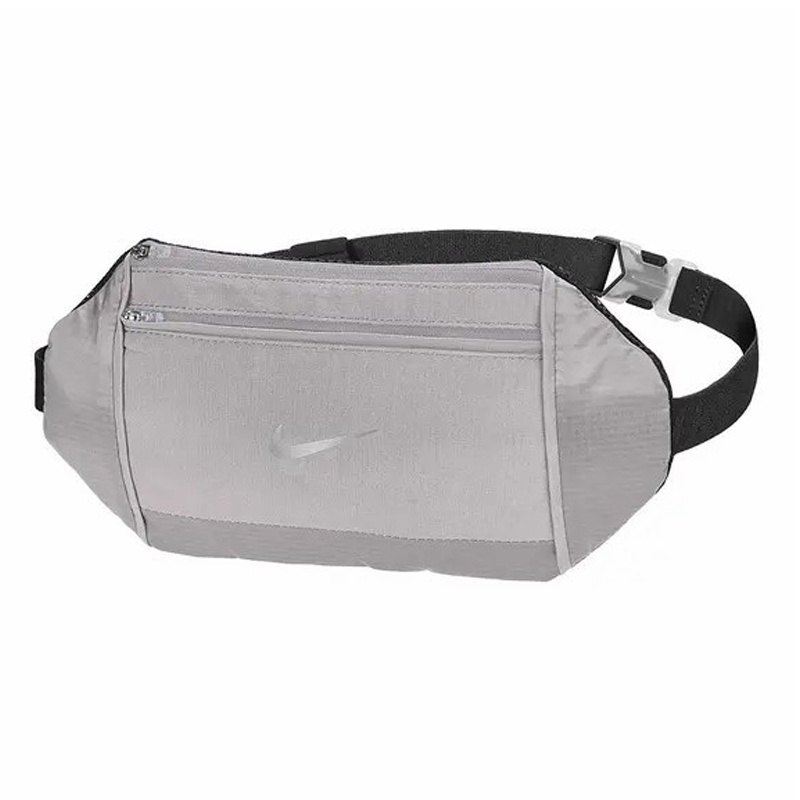 Jual Tas Lari Nike Challenger Waist Pack Large Silver Black Original N1001640017Os - hoopspoint.com