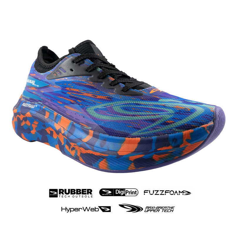 Jual Sepatu Lari Nineten Haze Veloce Gravity Biru Orange Original N32554322042404 - hoopspoint.com