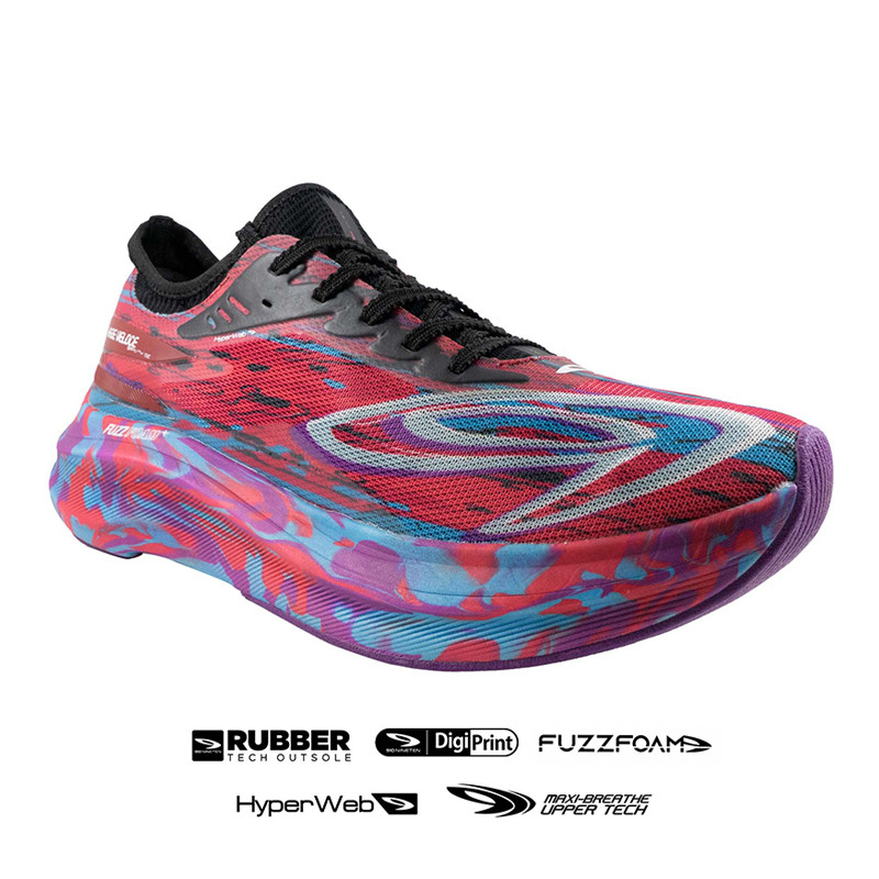 Jual Sepatu Lari Nineten Haze Veloce Gravity Merah Biru Original N51432677042403 - hoopspoint.com