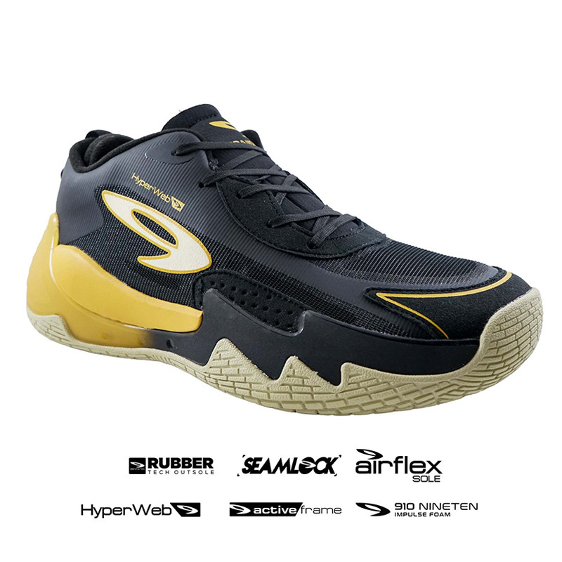 Jual Sepatu Basket Nineten Nakami Flow Hitam Emas Original N62548367042416 - hoopspoint.com