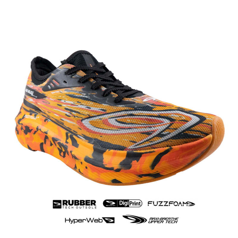 Jual Sepatu Lari Nineten Haze Veloce Gravity Hitam Orange Original N76713425042401 - hoopspoint.com