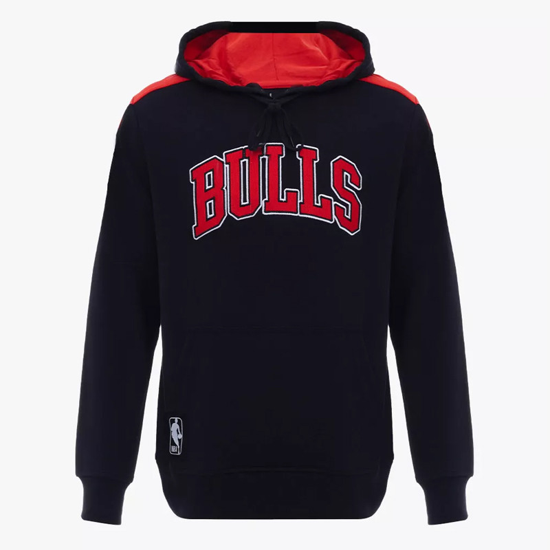 Jual Baju Basket Nba Long Sleeve Hoodie Patch Chicago Bulls Black Original Nbacbhd01Bk - www.hoopspoint.com