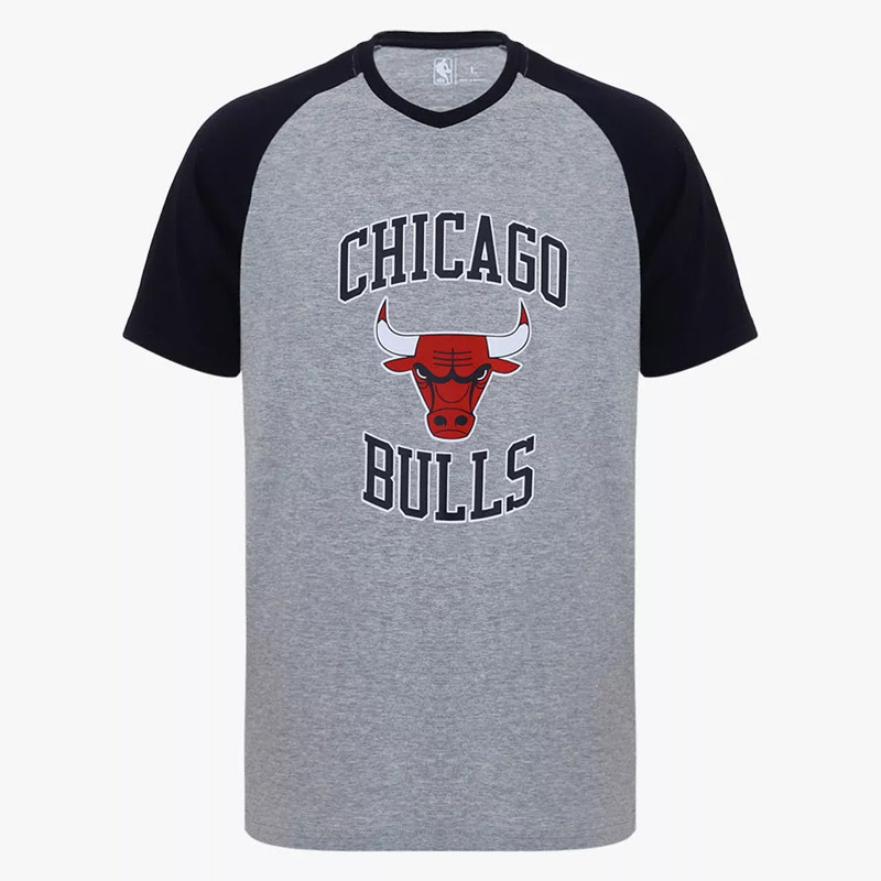 Jual Baju Basket Nba Short Sleeve Tee Raglan Print Chicago Bulls Grey Original Nbacbtee01Gy - hoopspoint.com