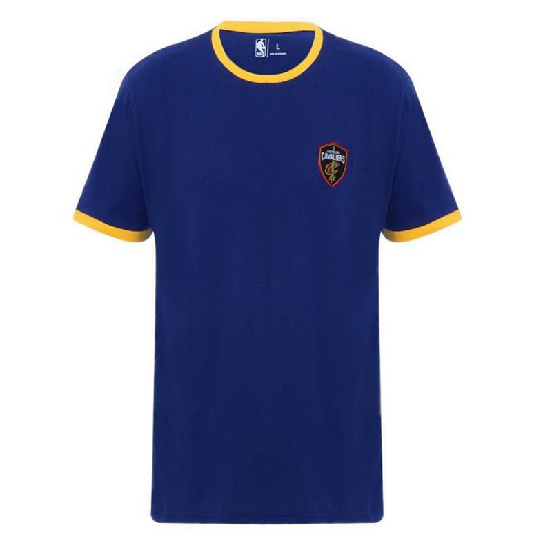 Jual Baju Basket Nba Cleveland Cavaliers Short Sleeve Tee Print Ringer Navy Original Nbacctee01Nv - hoopspoint.com
